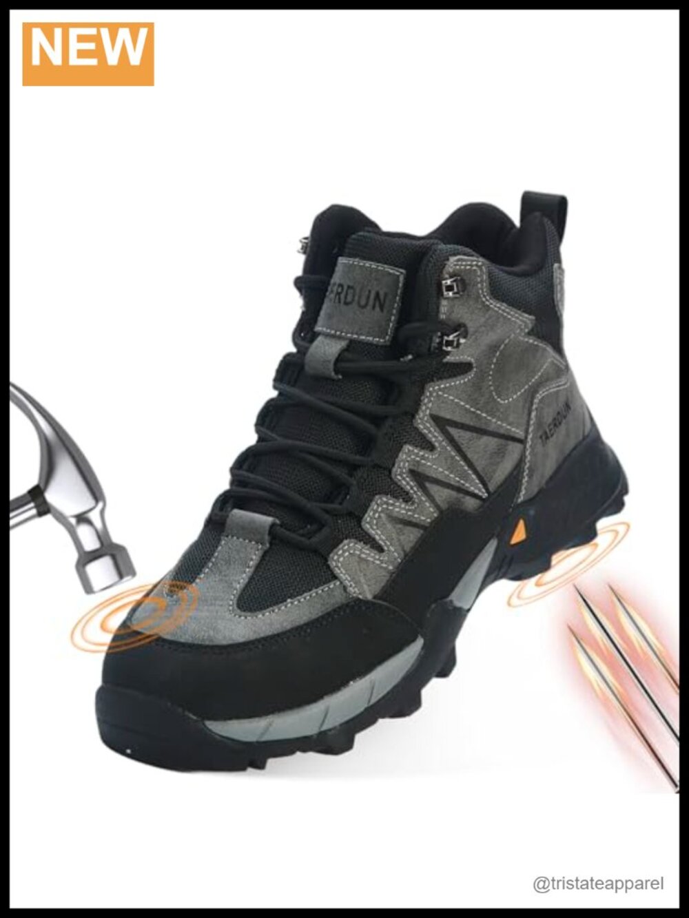 Steel Toe Waterproof Work Boots, Oil & Slip Resistant Leather Safety Boot